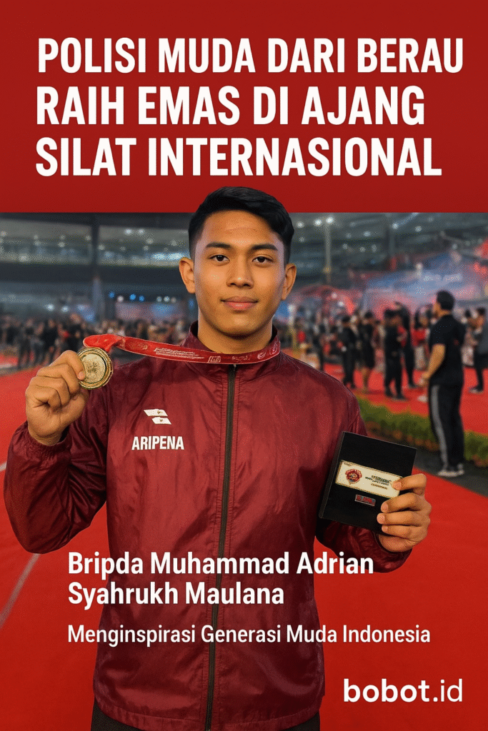 Bripda Adrian: Polisi Muda dari Berau yang Persembahkan Emas di Panggung Silat Internasional